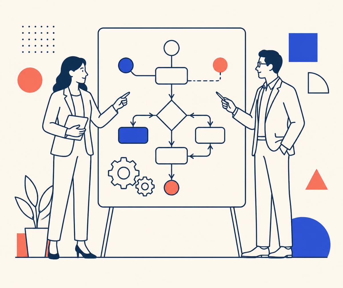 Consultores de DiSi by develupagency analizando el flujo operativo de una empresa
